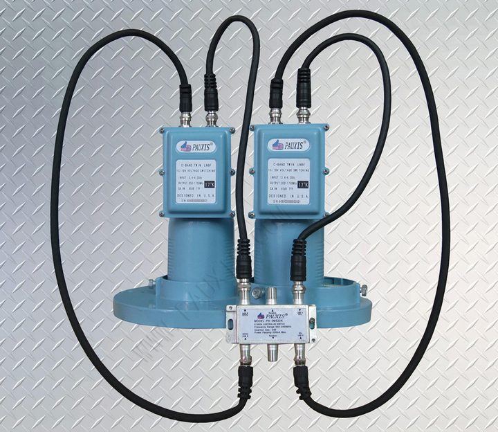 PAUXIS C-Band LNBF TWO satellites TWO users